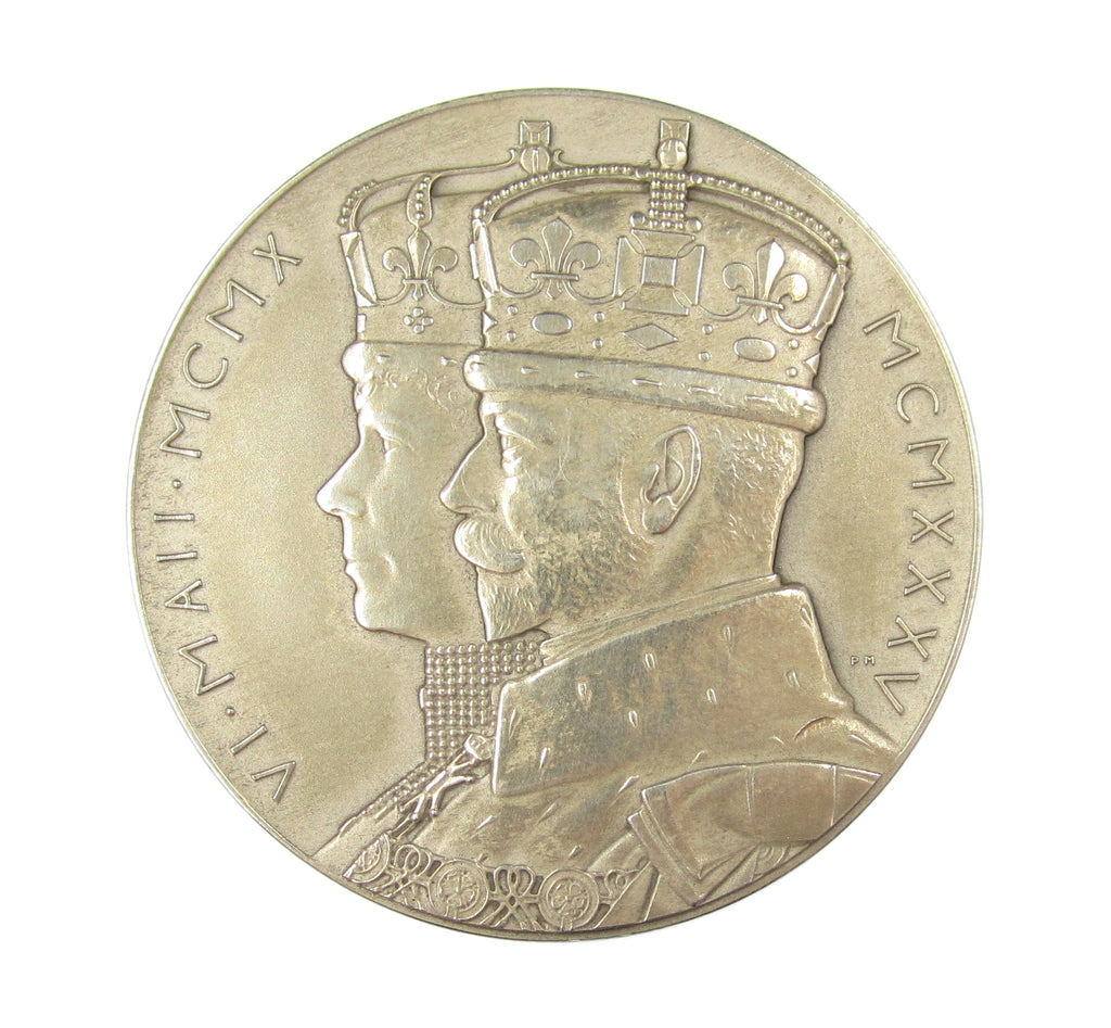 1935 George V Silver Jubilee Royal Mint 57mm Silver Medal - Cased 