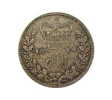 Victoria 1844 Threepence - EF