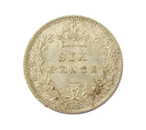 Victoria 1887 Sixpence - Wreath Reverse - EF