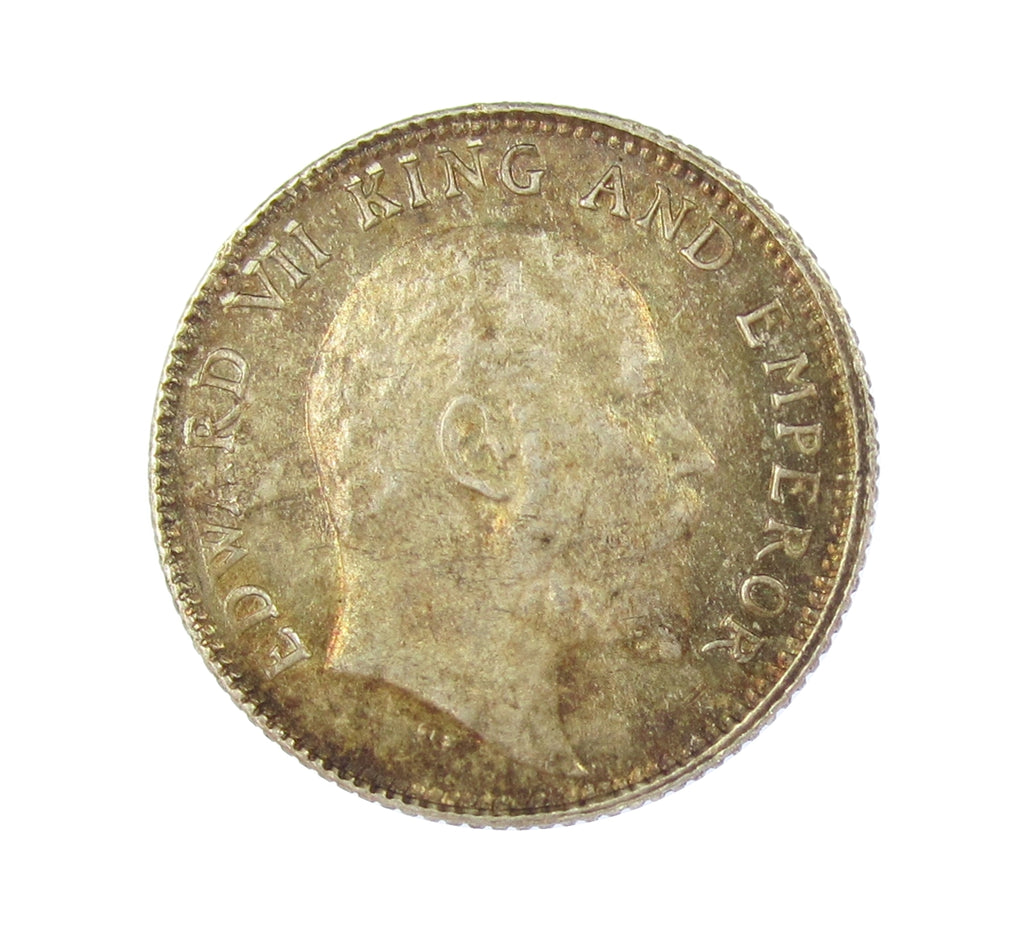 India Edward VII 1907 Quarter Rupee - UNC – Coopers Coins