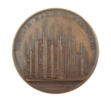 Italy 1857 Milan Cathedral 47mm Medal - By Broggi