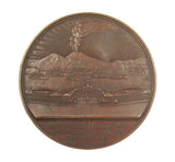 Italy 1871 Naples International Exhibition 74mm Medal - By Arnaud