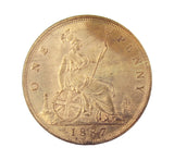 Victoria 1887 Penny - A/UNC