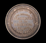 Peru 1870 Callao Harbour Dam 50mm Silver Medal