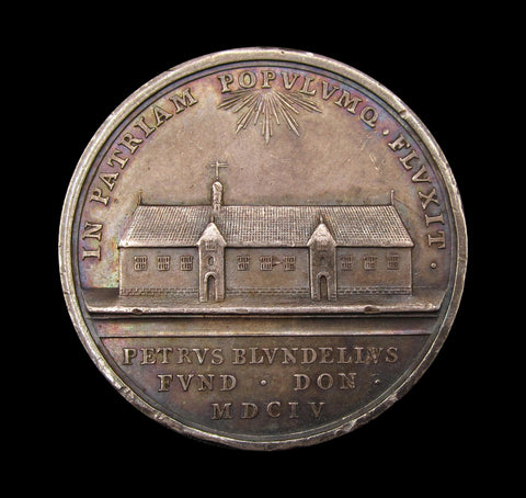 1604 Blundell's School Prize 40mm Silver Medal - By Pingo