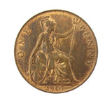 Edward VII 1907 Penny - EF