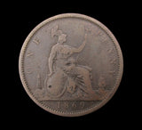 Victoria 1869 Penny - Fine