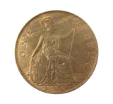 George V 1916 Penny - Recessed Ear - EF