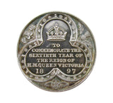 1897 Victoria Diamond Jubilee  Queen & Empress 32mm Silver Medal