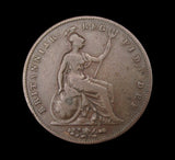 Victoria 1845 Penny - Fine