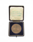 1897 Lord Nelson's Flagship Foudroyant 37mm Copper Medal - Cased