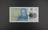 Elizabeth II Polymer £5 Banknote - Very Low Serial AA01 000115