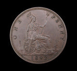 Victoria 1892 Penny - GVF