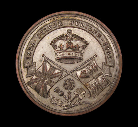 1935 George V Silver Jubilee 58mm Silvered Medal