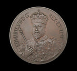 1905 Edward VII Anglo-French Entente 46mm Medal - By Bowcher