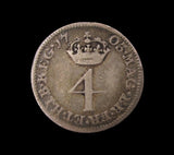 Anne 1703 Maundy Fourpence - Fine