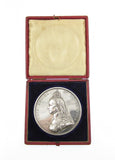 1887 Victoria Jubilee 77mm Silver Medal By Boehm - Cased