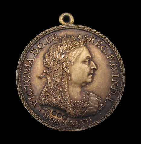 1897 Victoria Diamond Jubilee 44mm Silver Medal - By Elkington