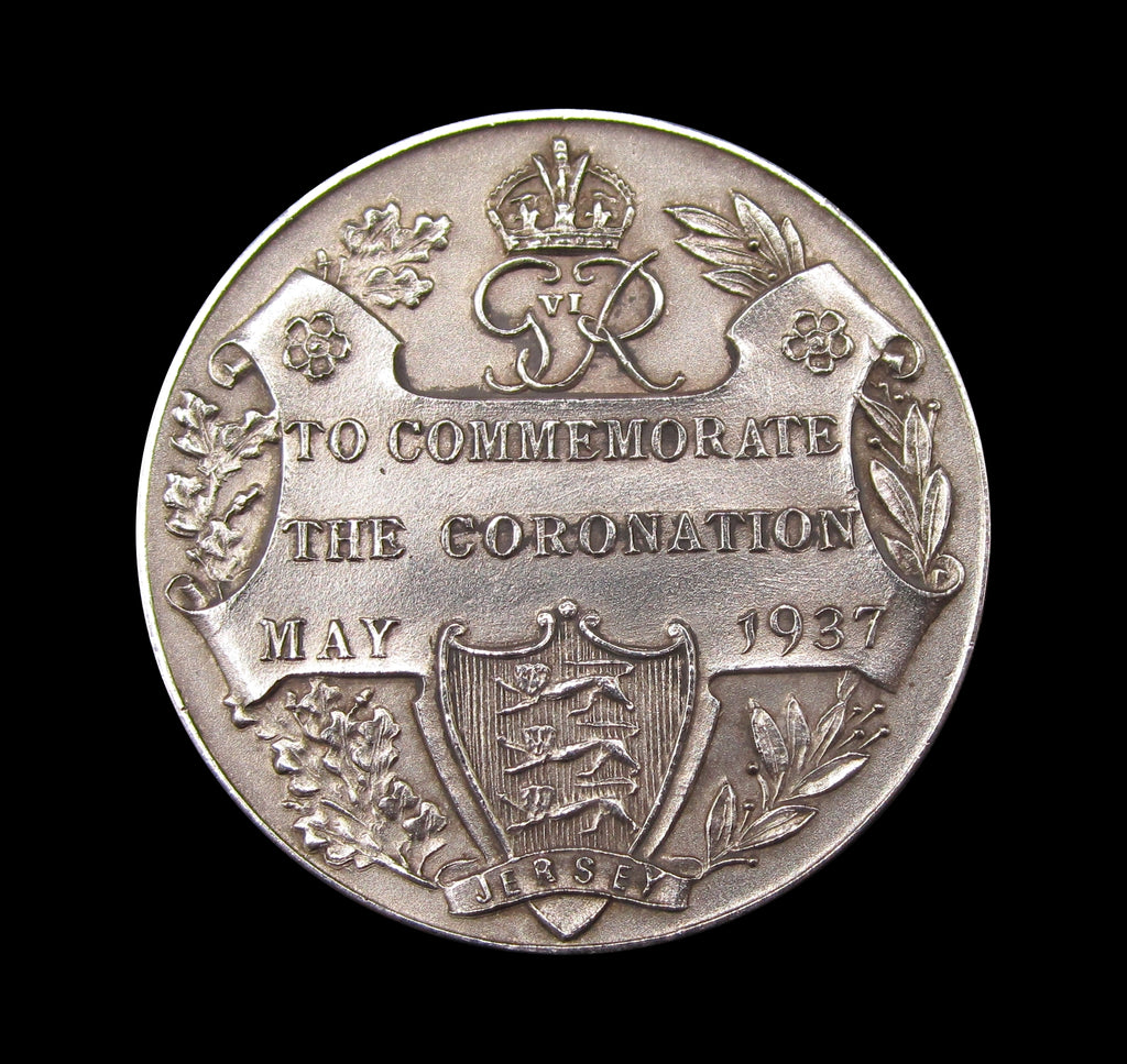 1937 George VI Coronation Jersey 32mm Silver Medal - By Dingley ...