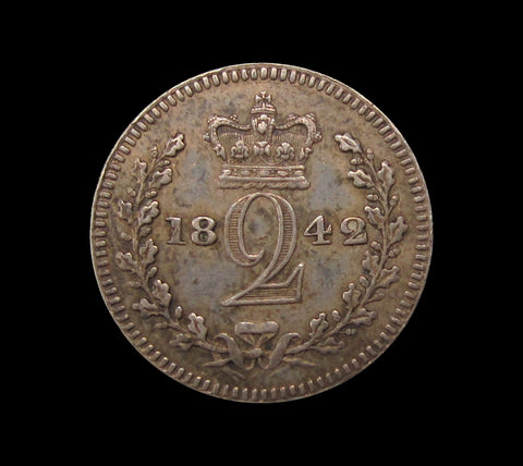 Victoria 1842 Maundy Twopence - GVF