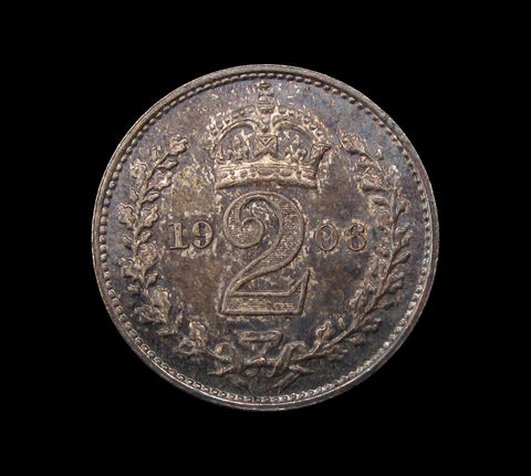 Edward VII 1906 Maundy Twopence & Penny - UNC