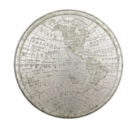 c.1820 Map Of The World Hemispheres 74mm Medal - By Halliday