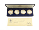 1974 Winston Churchill Centenary 4 x Silver Medal Set - Cased