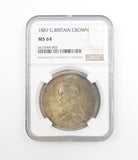 Victoria 1887 Crown - NGC MS64