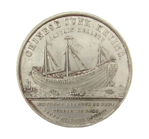 1848 Voyage Of The Junk Keying Captain Kellett 45mm Medal - By Halliday