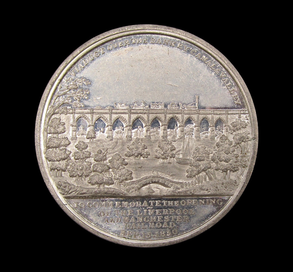 1830 Liverpool & Manchester Railway Opened WM Medal - By Halliday ...