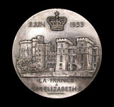 1953 Elizabeth II Coronation 72mm Silver Medal - By Dropsy