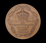 1958 British Empire & Commonwealth Games Wales 54mm Medal