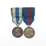 1897 Jubilee & 1911 Coronation Pair Of Medals & Miniatures