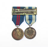 1897 Jubilee & 1911 Coronation Pair Of Medals & Miniatures