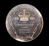 1986 Commonwealth Games Edinburgh 57mm Silver Winners Medal