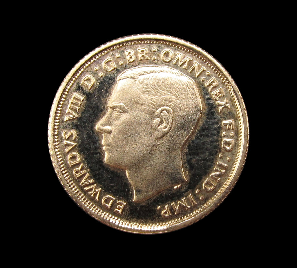 Edward VIII 1937 9ct Gold Half Sovereign – Coopers Coins