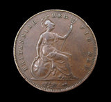 Victoria 1856 Penny - Plain Trident - VF