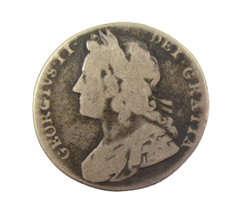 George II 1732 Shilling - Roses & Plumes - Fair