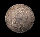 1689 Coronation Of William & Mary 35mm Silver Medal - By Roettier