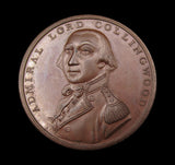 1805 Lord Collingwood Battle Of Trafalgar 38mm Bronze Medal