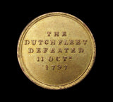 1797 Battle Of Camperdown Admiral Duncan 24mm Gilt Medal