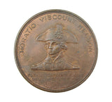 1897 Lord Nelson's Flagship Foudroyant 37mm Copper Medal - Cased