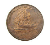 1897 Lord Nelson's Flagship Foudroyant 37mm Copper Medal - Cased