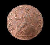 George II 1749 Halfpenny - EF