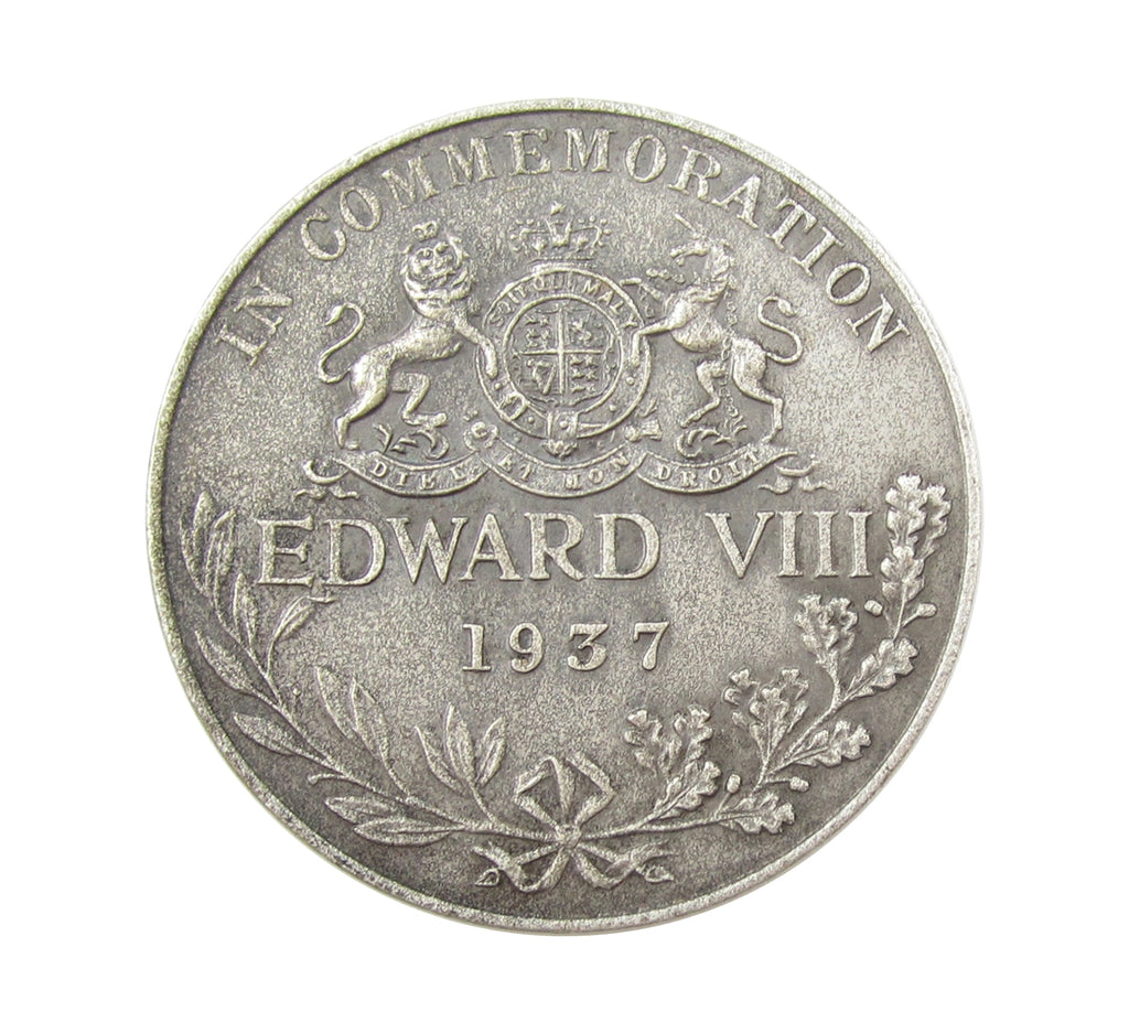 1937 Edward VIII Coronation 35mm Silvered Medal - Cased – Coopers Coins