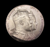 1902 Coronation Of Edward VII 39mm Silver Medal - By Fuchs