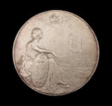 1902 Coronation Of Edward VII 39mm Silver Medal - By Fuchs