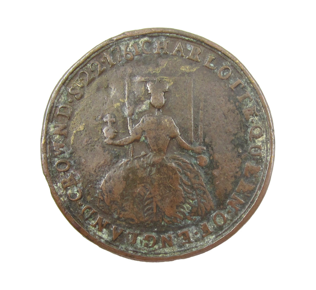 1761 George III & Charlotte Coronation 40mm Medal – Coopers Coins