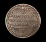 1740 Martin Folkes 54mm Bronze Medal - By Dassier