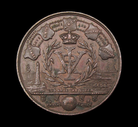 1897 Victoria Diamond Jubilee 38mm Bronze Medal - By Bowcher